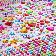 Gem Stickers, 1510 Pcs Rhinestone Stickers, Self Adhesive, Bling Gems for Crafts, Stick on Gems for Makeup, DIY, Eye, Nail, Assorted Sizes