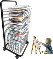 Canvas Rack Art,Art Drying Rack for Classroom,25 Removable Shelves,for Childcare Centers and Art Classes,Art Classroom or Studio