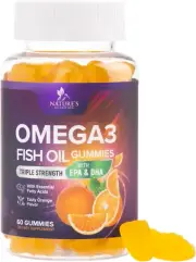 Omega 3 Gummies for Adults, Omega-3 Fish Oil Gummies for Heart Support, Omega 3