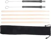 WESIEVYA 1 Set Drumsticks Brush Kit Maple Drum Sticks Wire Brushes for Percussion Instruments Lightweight Durable present for Drummers and Music Enthusiasts