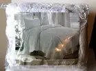 Mia Luxury Quilt /Bedspread White FULL/Queen 86" x86"