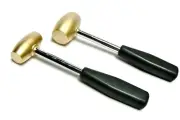 Brass Hammer Metalsmiths 2 Brass Mallets Silversmiths Craft Jewelry 1 & 2 Pound