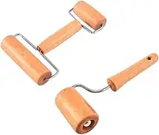 NAMOARLY 2 Pcs Wooden Rolling Pin Double End Dough Rollers for Baking Pastry Pizza Noodles Lightweight Practical Kitchen Tool for Home Bakers Professionals