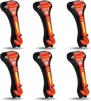 MorTime 6 Pack Car Safety Hammer Window Breaker, Car Emergency Escape Tool, Window Hammer Seat Belt Cutter