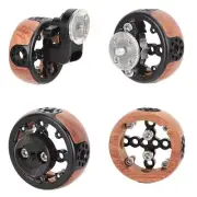Wooden Handgrip Side Handle Left/Right Hand Round for Video Rig Kit Camera Cage