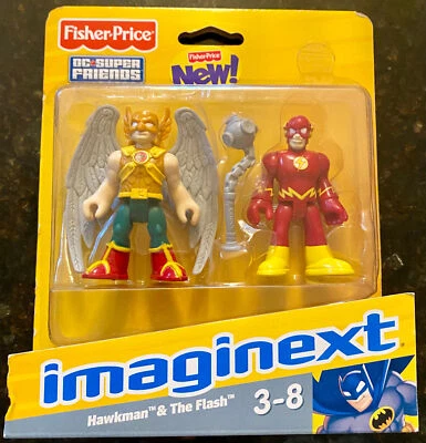 HAWKMAN & THE FLASH Fisher-Price IMAGINEXT DC Super Friends NEW Sealed 2010