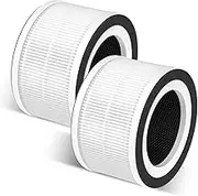 GoKBNY 2-Pack Fillo/Halo/Allo True HEPA Replacement Filter Compatible with Fillo/Halo/Allo Purifier, 3-in-1 H13 True HEPA Filtration Filters