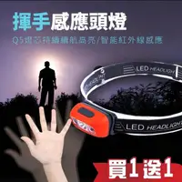 在飛比找momo購物網優惠-【買一送一】夜行者專業級LED防水強光感應式頭燈(登山/露營