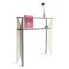 Sleek Laser-Cut Wooden Console Table with Storage Shelf - Ideal for Small Spaces