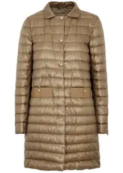 Herno Ultralight Quilted Shell Coat - Camel - 42 (UK10 / S) 42 (UK10 / S)