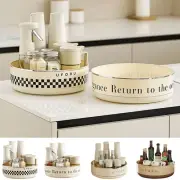 Non-Slip 360°Rotating Spice Rack Cosmetic Turntable Storage Tray Kitchen