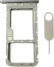 Single Sim Card Tray Slot Holder Micro SD Card Replacement for Motorola Moto G Power 2021 XT2117 Incl Card Ejector pin (Gray)