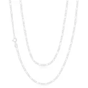 Sterling Silver 45cm Figaro Chain