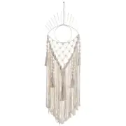 Hand-woven Eye of God Macrame Wall Hanging Boho Tapestry Bohemian Craft Decor