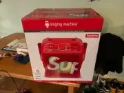 Supreme Red Singing Machine with 2 mics karaoke system new still in box 2023
