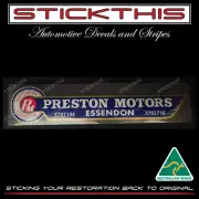 Dealership Dealer Decal Sticker - Preston Motors - Essendon VIC