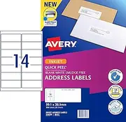 Avery Address Labels with Quick Peel™ for Inkjet Printers, 99.1 x 38.1 mm, 350 Labels (936028 / J8163)