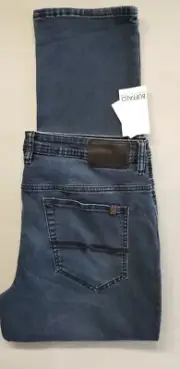 BUFFALO DAVID BITTON Men Axel-X Slim Cotton Denim Jean - 38x30 Dark Blue 1342