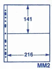 MULTIMASTER SYSTEM 2 Pocket ACID FREE ARCHIVE STORAGE PAGES Pack of 5 Pages MM2
