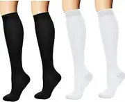 [ANZII] 4 Pairs Travel Stockings Support Stockings Compression Stockings Knee Socks for Men and Wom