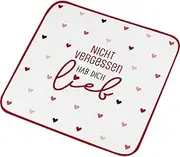 GRUSS & CO Magic Towel with NVHDL Motif, Small Towel, Guest Towel, Pressed Shape, 30 cm x 30 cm, Cotton, Gift, Funny Surprise, 74385
