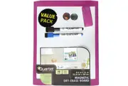 Quartet Magnetic Wall Mountable 28x21.6cm Whiteboard w/ Marker/Erasers Purple
