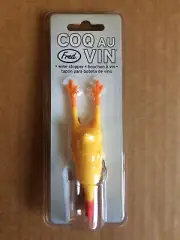 Fred Coq Au Vin Rubber Chicken Bottle Wine Stopper