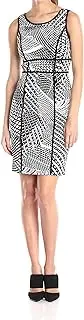 [Calvin Klein] Women's Scoopneck Printed Sheath