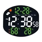 Large Screen Clock with Remote Control and Comprehensive Weather Display