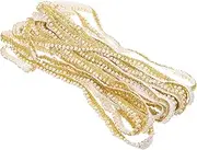 VILLFUL DIY Pearl Trim for Clothes Pearl Design Flat Lace Edges 10 Yards/Strip Versatile Clothing Decor