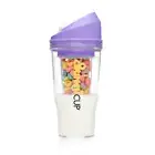 CrunchCup XL Purple Portable Plastic Cereal Cup for Breakfast on the Go,BPA-Free