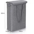 45L Foldable Dirty Laundry Basket with Cover Dust-Proof Clothes Trousers Socks H
