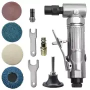 angle air die grinder 1/4" with 4 pcs 2" roll lock sanding discs, polished co...