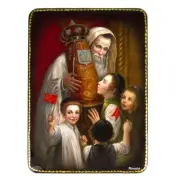 Torah Lacquer Box Fedoskino Keepsake Trinket Jewelry Box 4x6