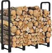 Firewood Rack Stand Wood Fire Rack, Suitable for Outdoor Patio Fireplaces, St...