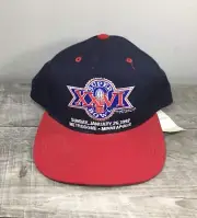 Vintage New Era NOS Super Bowl XXVI NFL Minneapolis Blue Snapback Hat Cap 90s
