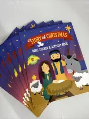 Lot of 8 The Story Of Christmas Bible Sticker & Activity Book 2023