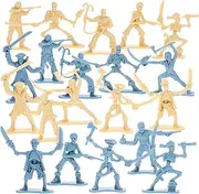 Generic 80pcs Pirate Soldier Model Pirate Mini Mini People Models Pirate Pirate Ornament Pirate Men Pirate Warrior Small Soldier Models Pirate Soldier Figures Plastic