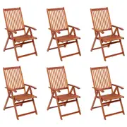 vidaXL Folding Garden Chairs 6 pcs Solid Wood Acacia