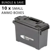 10 x Small Ammunition Case Weatherproof Ammo Dry Box Hunting Sealed