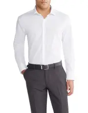 [Van Heusen] Slim Solid Stretch Shirt in White