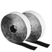 Black Hook & Loop Tape Rolls with Self Adhesive Backing, 5m Length Sew On