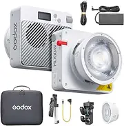 Godox ML100Bi Kit2 120W Dual Color LED Video Light 2800K-6500K CRI97+ TLCI98+ APP Control 11 Light Effects Godox Mount with 15° and 36° Lens Reflector and V-Mount Battery Accessory Kit