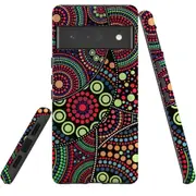 For Google Pixel 6 Pro Case Tough Protective Cover Dotted Abstract Painting