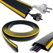6.5ft Floor Cord Cover Cable Protector, Heavy Duty Self-Adhesive Flexible PVC...