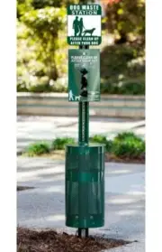 ZERO WASTE USA Rust Proof Aluminum Dog Waste Station for Roll Bags