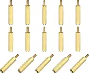 sourcing map 15Pcs Male to Female Thread Spacer Screws, M2.5 x 20mm + 6mm Brass Hex Standoff Screws PCB Motherboard for Drone Quadcopter, Computer and Circuit Board