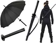 WPOZD Samurai Umbrella Black Umbrella Tactical Umbrella Cool Birthday Gift Anime Same Paragraph Strong Windproof Outdoor Umbrella.