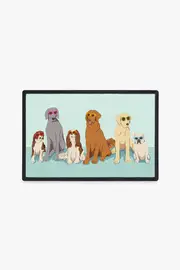 Gray Malin Dog's Day Out Blue Doormat