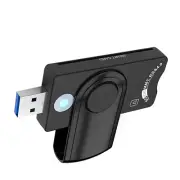 USB 3.0 Smart Card Reader SIM/DOD/CAC/National/Goverment ID Adapter for Windows